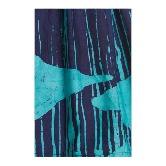 Busayo Ola Batik Fit & Flare Cotton Skirt In Dark Green NWT - Picture 7 of 8